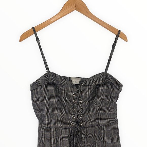 Cooperative Corset Tie Up Fit and Flare Sweetheart Neckline Plaid Dress size 8 - Picture 5 of 15